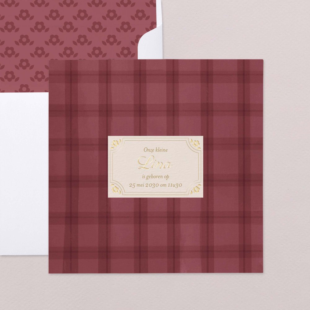 Burgundy tartan